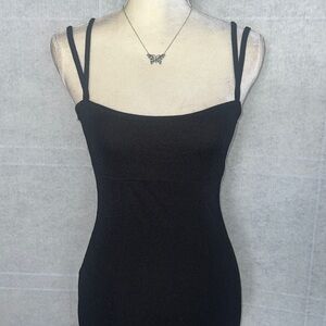 Black Strappy Bodycon Dress